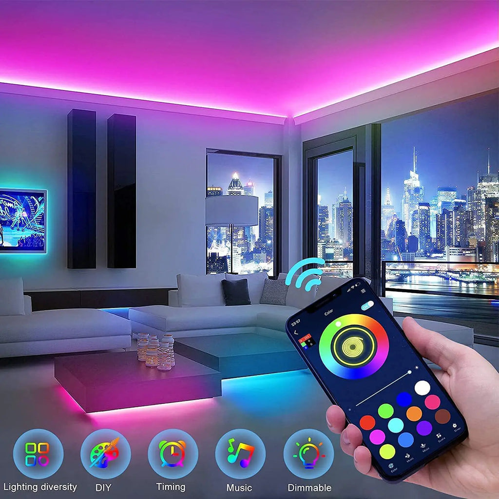 12V RGB LED Strip Light with Remote Control