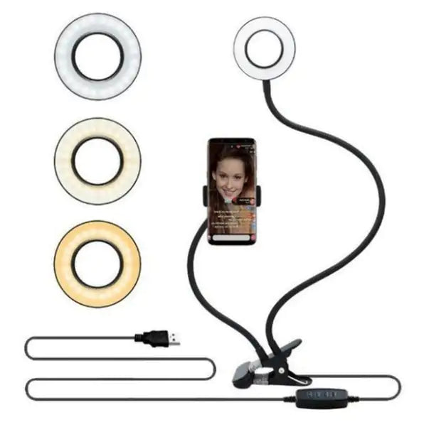 Adjustable USB LED Selfie Ring Light -8cm Stand